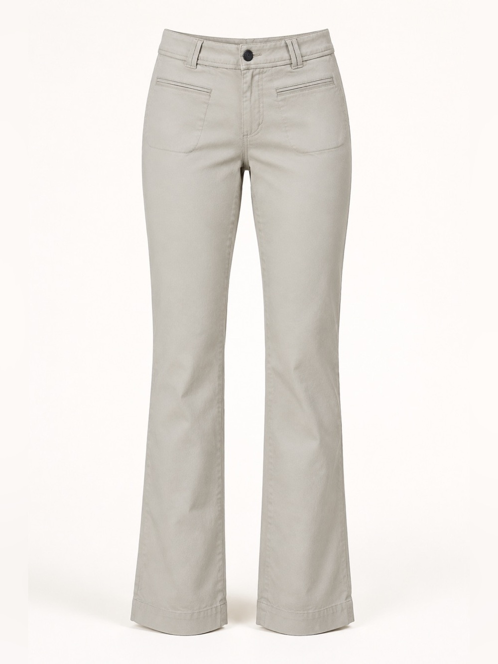 LOFT Julie Size 0 Light Gray Straight Leg Pocket Pants